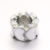 Platinum Plated Alloy Enamel Large Hole Beads ENAM-M043-02-1