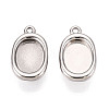 304 Stainless Steel Pendant Cabochon Settings STAS-N114-46B-P-1