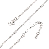 Brass Singapore Chains Necklaces for Women NJEW-D302-04P-2
