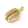 Brass Micro Pave Cubic Zirconia Pendants KK-P320-01C-G-2