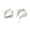 Non-Tarnish 304 Stainless Steel Chunky Rhombus Hoop Earrings for Women EJEW-K242-06P-2