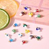 16Pcs 8 Colors Handmade Lampwork Pendants LAMP-FS0001-47-10