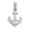 304 Stainless Steel Micro Pave Cubic Zirconia Pendants STAS-D112-03P-05-1