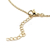 Golden Plated Brass Micro Pave Cubic Zirconia Pendant Necklaces NJEW-L178-02G-01-3