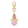 Angel Glass Seed Bead Pendant Decorations HJEW-MZ00088-3