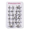 304 Stainless Steel Polishing effect Hoop Earrings EJEW-M001-14P-3