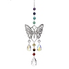 Alloy Hollow Butterfly Pendant Decoration HJEW-TA00227-1