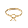 Real 18K Gold Plated 304 Stainless Steel Adjustable Finger Ring RJEW-L115-01G-05-2