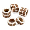 8 Rolls 4 Style Bake Theme Self-Adhesive Kraft Paper Stickers DIY-LS0003-42-4