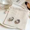 4 Pairs 2 Colors Brass Hoop Earrings EJEW-GO0003-26-4