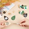 SUPERFINDINGS DIY 12Pairs Clover Style PU Leather Earring Making Kits DIY-FH0002-26-3