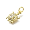 Brass Micro Pave Cubic Zirconia Pendants KK-K400-41G-2