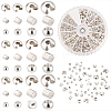 Brass & Iron Crimp Beads and Crimp Bead Covers Set KK-PH0003-99-1