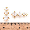 Brass Micro Pave Cubic Zirconia Pendants X1-KK-N261-118A-G-3