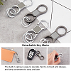 ARRICRAFT 4Pcs 2 Colors Iron and Alloy Carabiner Keychain Clasps with 2Pcs Key Rings IFIN-AR0001-22-4
