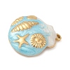 304 Stainless Steel Enamel Pendants STAS-P404-06G-2