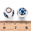 Christmas Opaque Glass Beads X-EGLA-R113-01F-2
