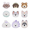 9Pcs 9 Styles Cartoon Dog Acrylic Brooch JEWB-TA0001-38-2