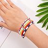 10Pcs 10 Style Handmade Polymer Clay Heishi Surfer Stretch Bracelets Set BJEW-SW00048-3