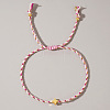 Mother's Day Adjustable Brass Bead Braided Bead Bracelets YE2550-2-1