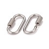 Non-Tarnish 304 Stainless Steel Screw Carabiner Lock Charms STAS-K192-01P-A-2