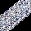 Electroplate Transparent Glass Beads Strands GL-N002-01A-A01-1