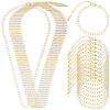 20Pcs Brass Cable Chain Bracelets & Necklaces Sets for Women SJEW-BM0001-03-1