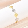 Shell Shape Brass Link Chain Bracelets for Women BJEW-K248-07C-GP-3