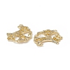 Brass Micro Pave Clear Cubic Zirconia Connector Charms KK-E068-VB055-3