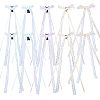 10Pcs 5 Colors  Polyester Resin Bowknot Hair Clips PHAR-CN0001-05-1