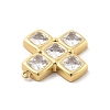 Brass Micro Pave Clear Cubic Zirconia Pendants KK-L228-44B-G-2