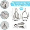 SUNNYCLUE 6Pcs 925 Sterling Silver Pendant Bails STER-SC0001-30-2