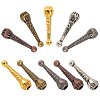 40Pcs 5 Colors Alloy Cord Ends FIND-GF0007-30-1