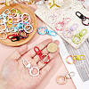 22Pcs 11 Colors Baking Paint Alloy Swivel Clasps KEYC-HS0001-08-3