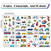 16 Sheets 8 Styles PVC Waterproof Wall Stickers DIY-WH0345-184-2