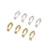 Brass Clip-on Earring Converters Findings KK-TA0007-21-2