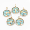 Synthetic Turquoise Pendants G-S292-10B-G-1