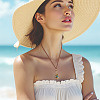 3Pcs Faux Suede Macrame Pouch  Pendant Necklaces NJEW-TAC0052-03-7