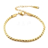 304 Stainless Steel Rope Chain Bracelets for Women BJEW-Q051-04G-4
