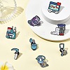 8Pcs 8 Styles Medical Theme Enamel Pins JEWB-CJ0003-62-5