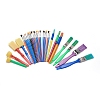 Plastic Rod Pig Mane Painting Pen Brush Set AJEW-WH0113-34-1