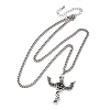 Tibetan Style Zinc Alloy Viking Pendant Necklaces NJEW-Z062-01AS-04-4