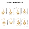 8 Pairs 8 Styles Blank Glass Dome Dangle Earrings EJEW-AB00004-1