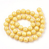 Electroplate Shell Pearl Beads Strands SHEL-T005-08L-2