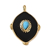 304 Stainless Steel Enamel Pendants SA-CBAFCBF-03G-1