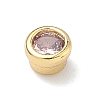 Flat Round Brass Micro Pave Cubic Zirconia Cabochons KK-P345-13G-A-3