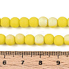 Frosted Opaque Glass Beads Strands GLAA-T032-P6mm-MBB16-4