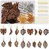 DIY Leaf Dangle Earring Making Kits DIY-FS0008-63A-1