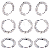 24Pcs 303 Stainless Steel Textured Hoop Earrings for Women EJEW-SC0001-78-1