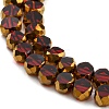 Electroplate Transparent Glass Beads Strands EGLA-G037-02A-HP02-3
